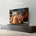 Smart TV QLED 65 4K Toshiba Google TV 4HDMI 2USB Wi-Fi