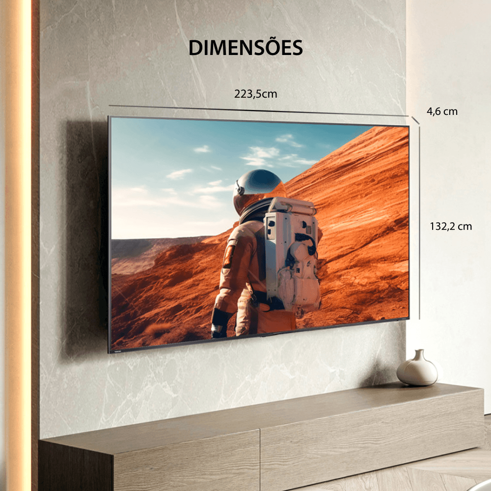 Smart TV QLED 100 4K UHD Toshiba Google TV 4HDMI 2USB 1AV - 100Z670RS